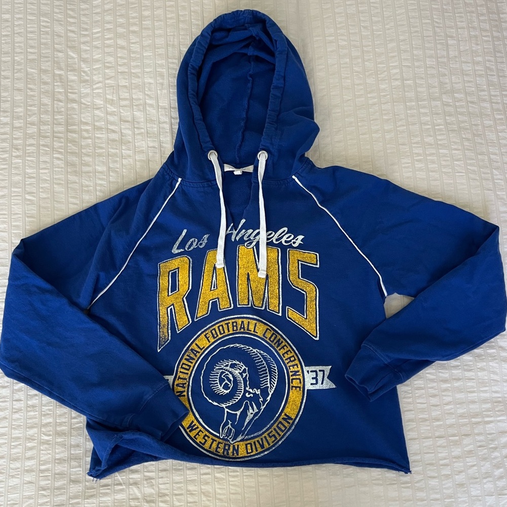 Junk Food Los Angeles Rams Hoodie Long Sleeve Top